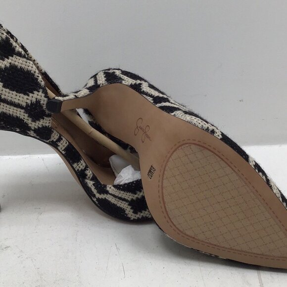 Jessica Simpson Women’s Praylee Geo Print Tapestry Heels Black & White - Picture 6 of 7